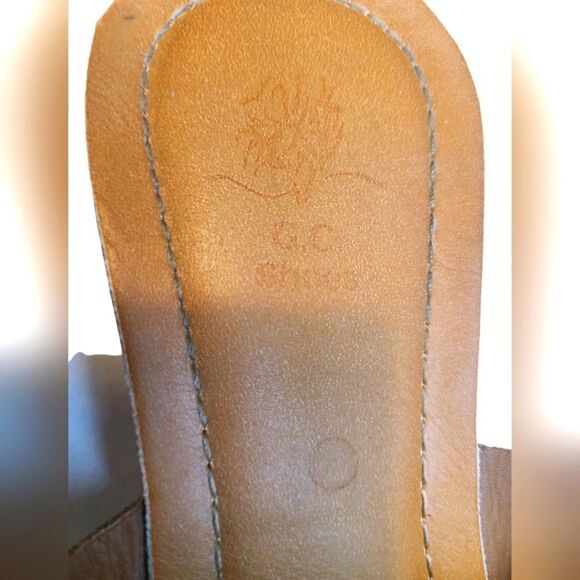 G.C. SHOES Sandals Black‎ Wide Cuff Sparkly Toe Loop sz 10 - Picture 4 of 7